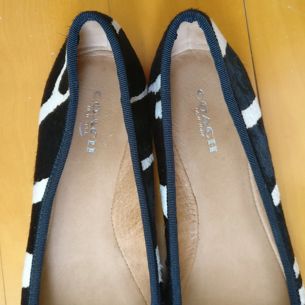 Coach Florabelle Zebra Print Ballet Flats Sz 7.5 - Picture 9 of 11